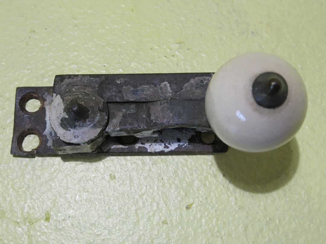 Brass & Cream Porcelain Fitch Fastener (Top Half Only)   67L x 23W