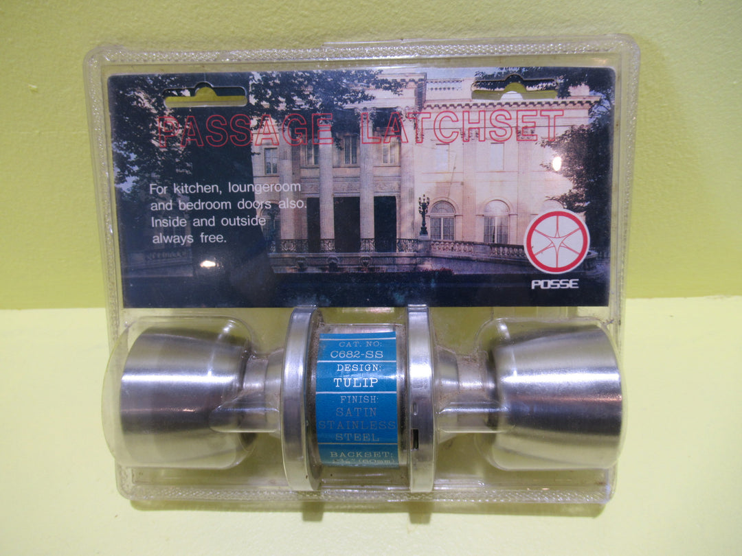 Brush Chrome Conical Knob Handle with Push Button Lock and Key Entry 50-65D x 56H