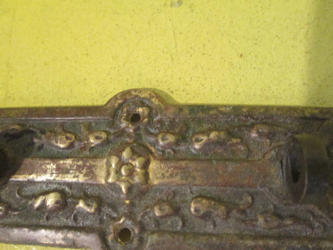 Brass Rectangle with Central Flower Draw  Pull Plate 12L x 42W/86L x 35W