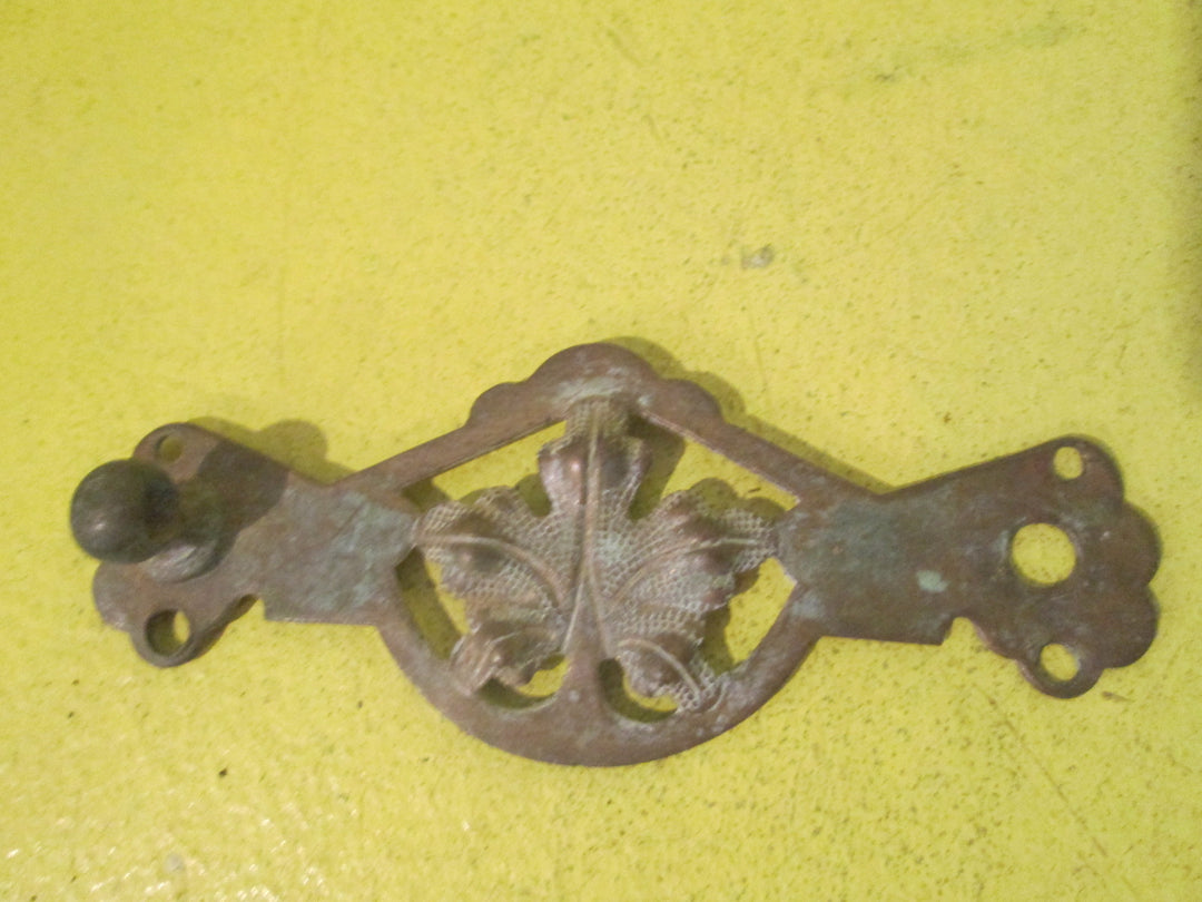 Brass Effect Maple Leaf Pull Plate 105L x 40W