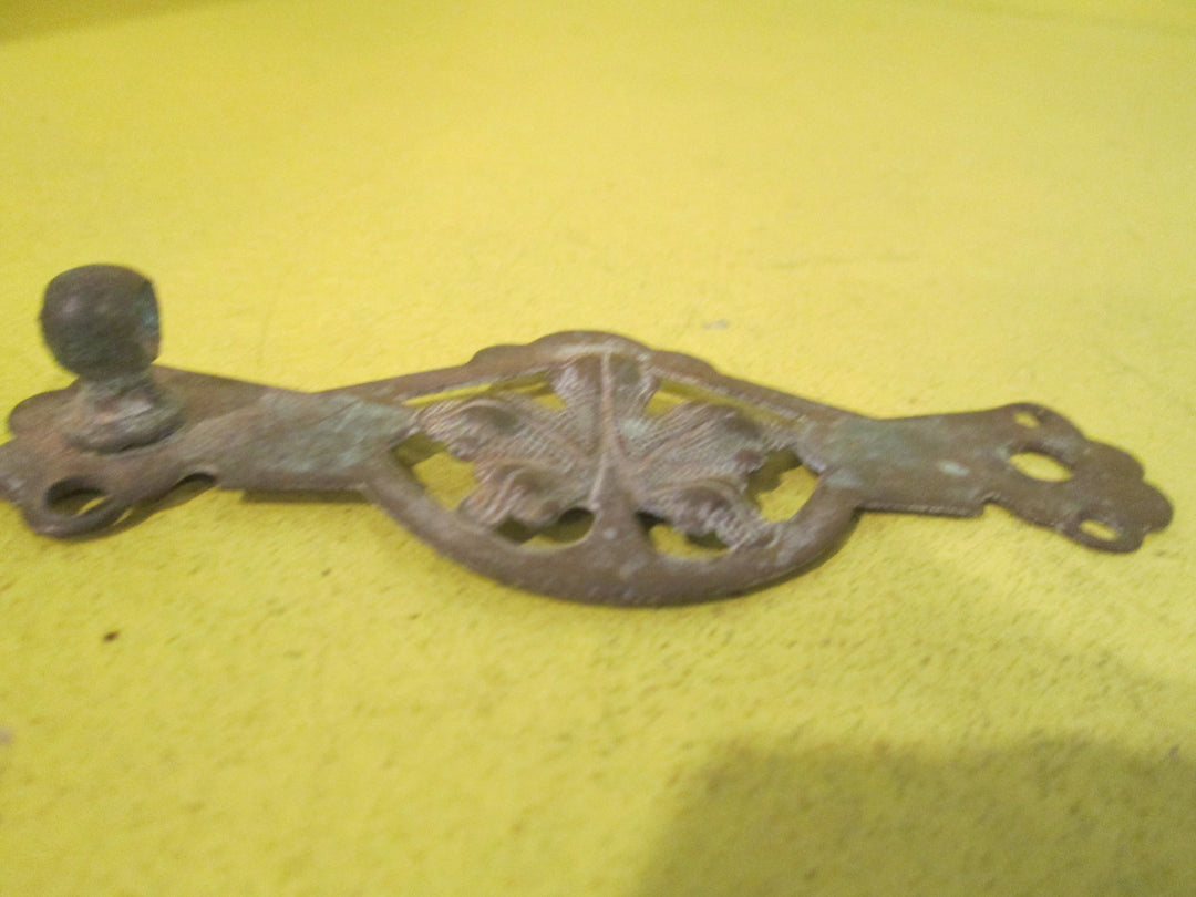 Brass Effect Maple Leaf Pull Plate 105L x 40W