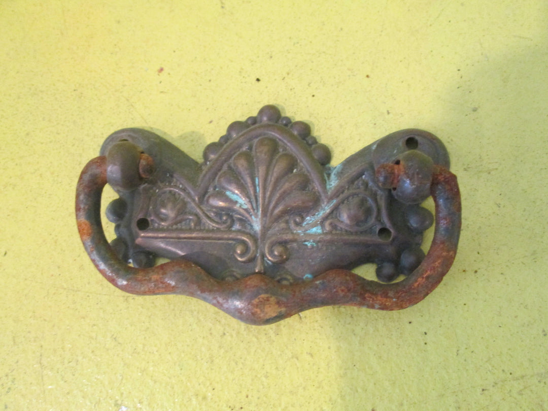 Pressed Copper Fern Design Pull Handle 92L x 55W