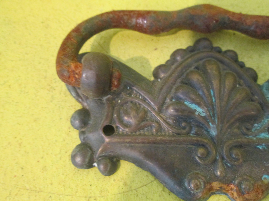 Pressed Copper Fern Design Pull Handle 92L x 55W