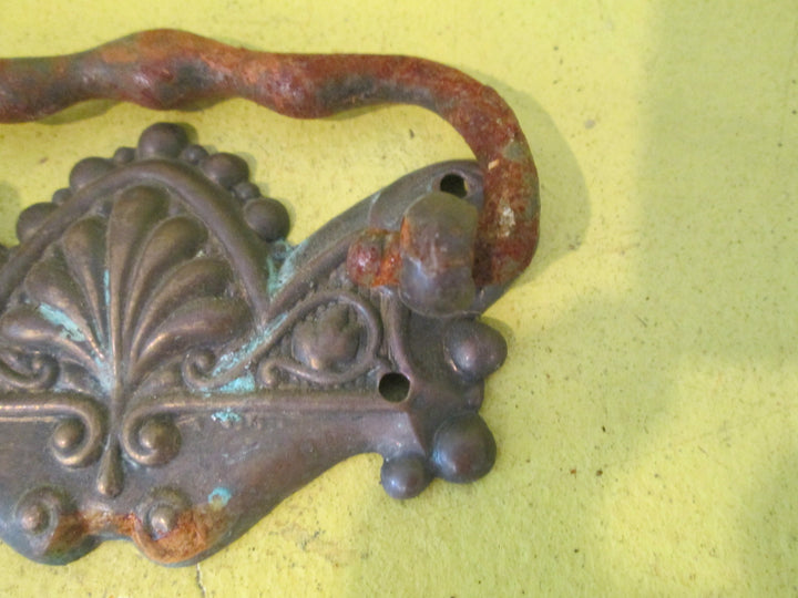 Pressed Copper Fern Design Pull Handle 92L x 55W