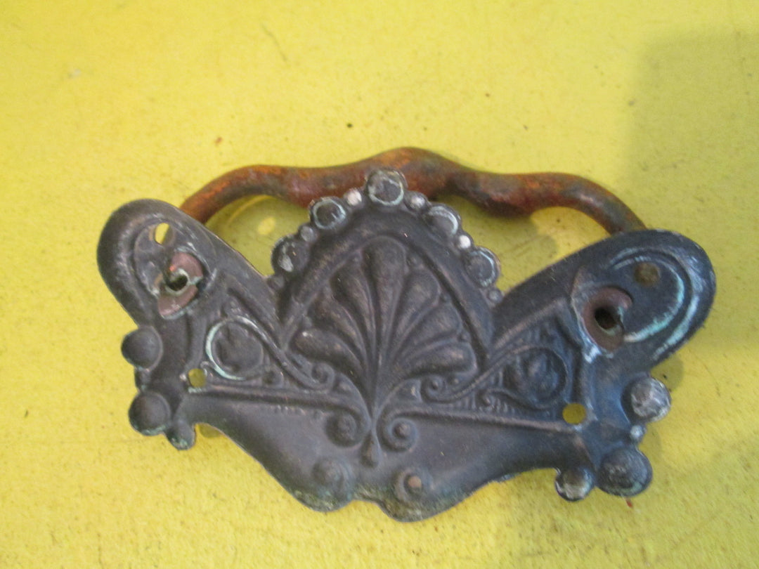 Pressed Copper Fern Design Pull Handle 92L x 55W