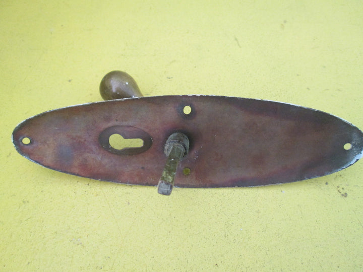 Hallway Oval Plate with Drop Pull Door Handle Plate 165L x 50W/Drop 60L x 20H