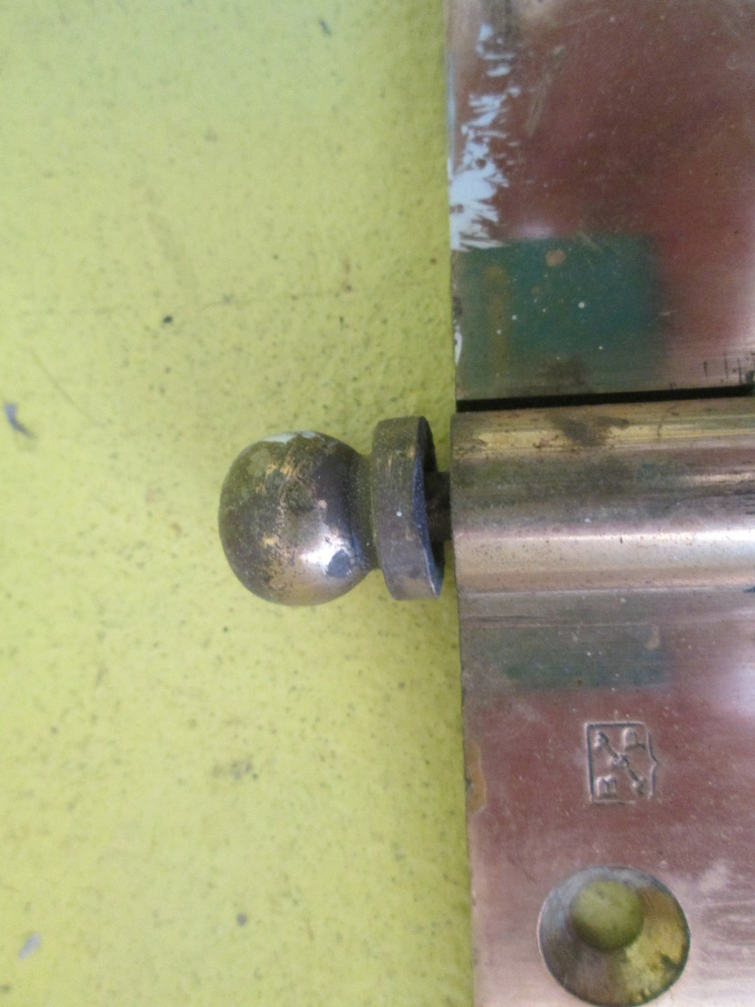 Brass 4 Holed Butt Hinge with Ball Finials 102L x 44W