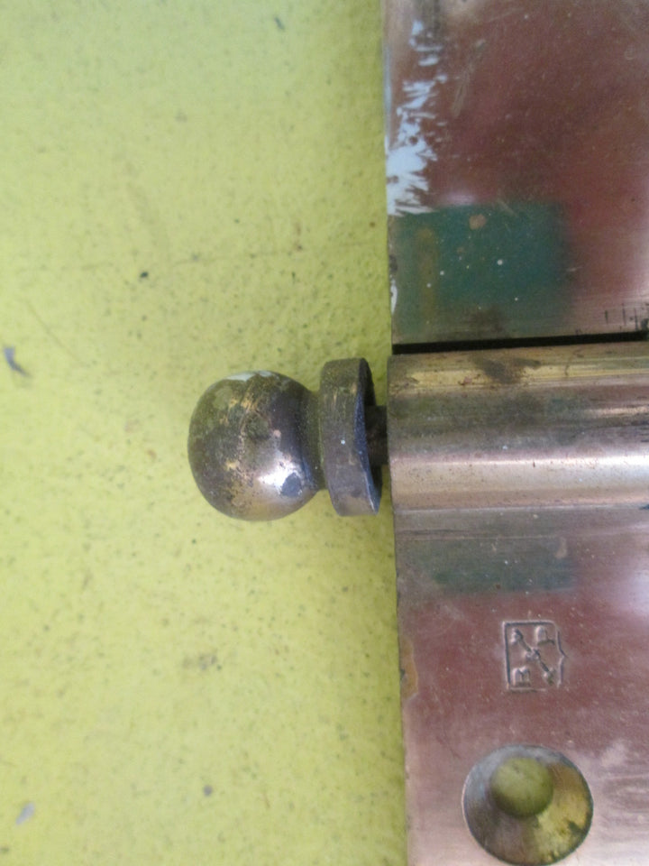 Brass 4 Holed Butt Hinge with Ball Finials 102L x 44W