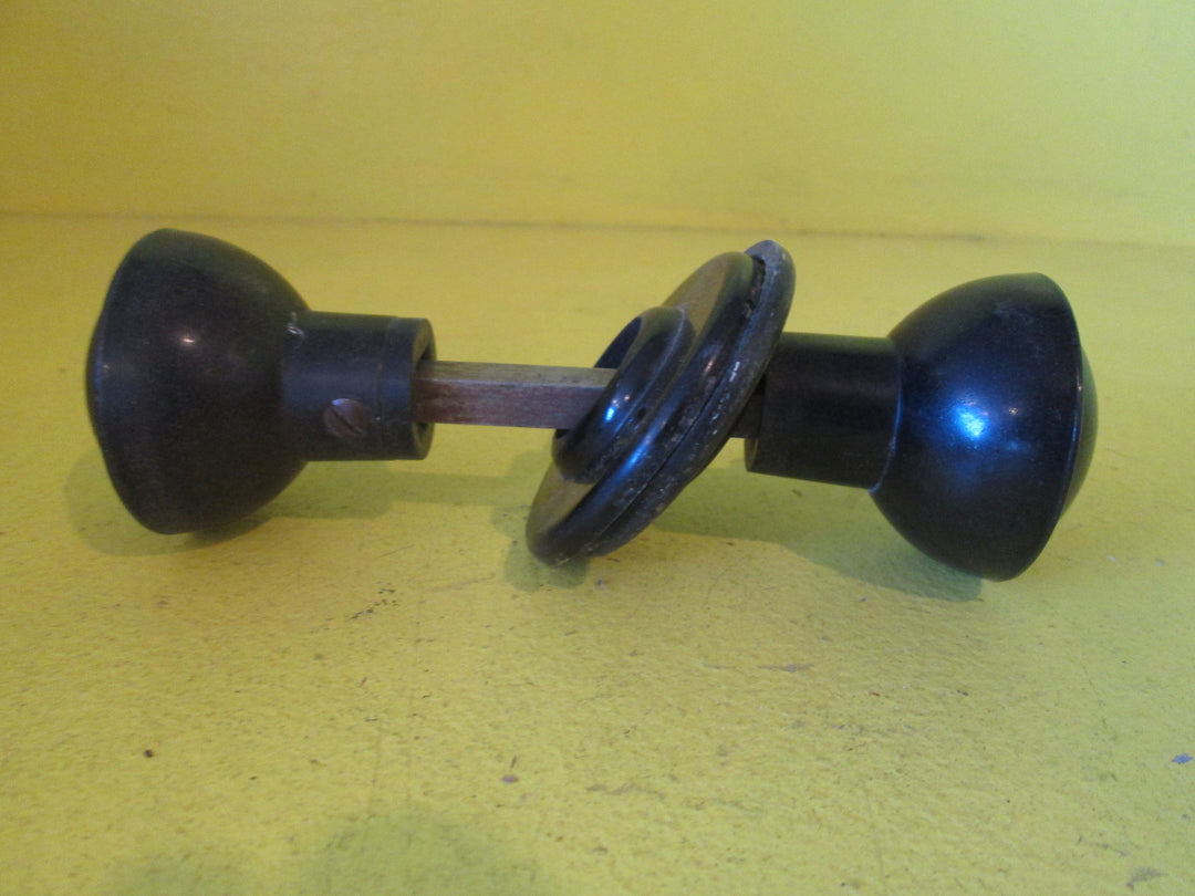 Round Black Bakelite Knob Handle with Rose 60D x 65H /65D Rose