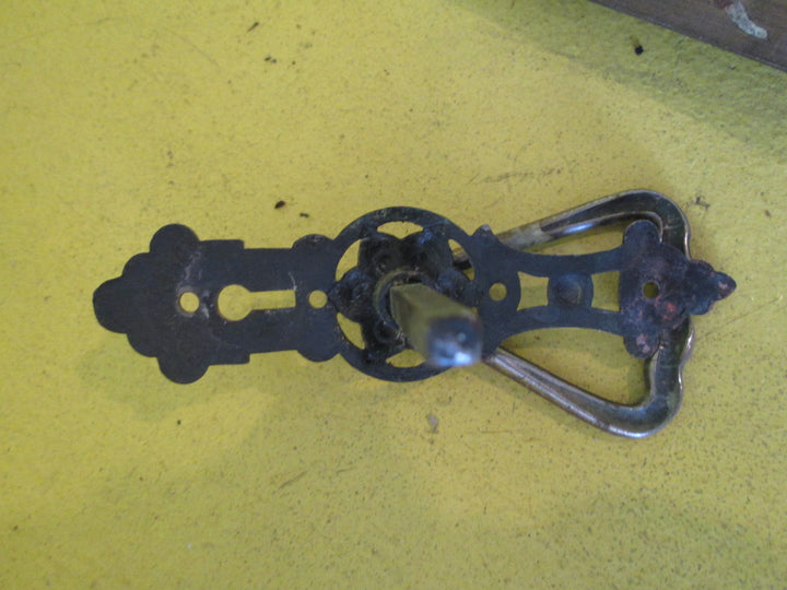 Hallway Cupboard Door Ornate Eschaton Plate with Triangle Pull Handle with Brass Lock 112L x 35W x 15H