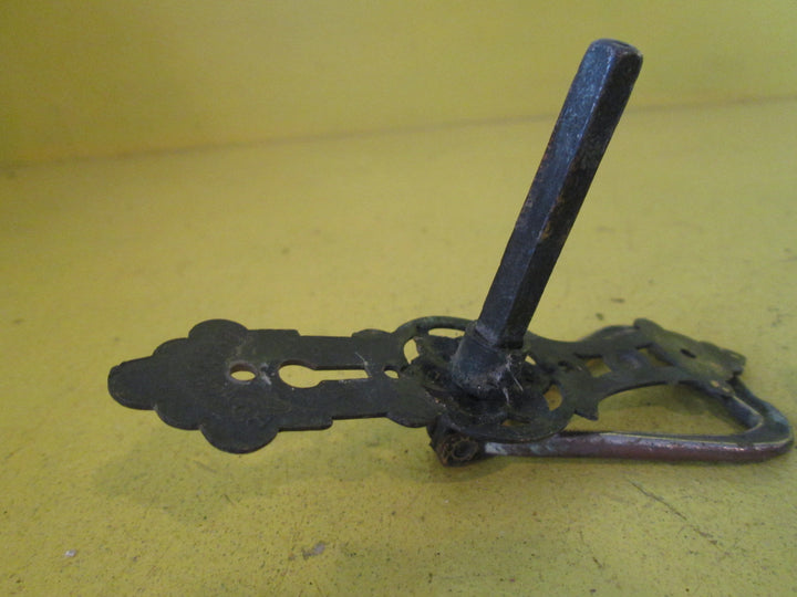 Hallway Cupboard Door Ornate Eschaton Plate with Triangle Pull Handle with Brass Lock 112L x 35W x 15H