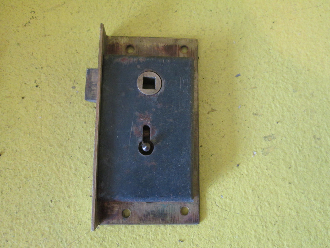 Hallway Cupboard Door Ornate Eschaton Plate with Triangle Pull Handle with Brass Lock 112L x 35W x 15H