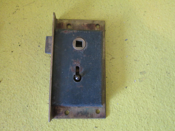 Hallway Cupboard Door Ornate Eschaton Plate with Triangle Pull Handle with Brass Lock 112L x 35W x 15H