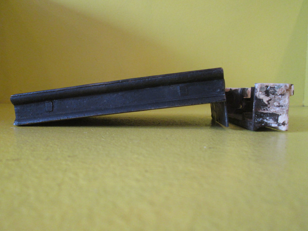 Vintage H & T Vaughan & Willenhall Heavy Rim Lock with Keep & Key 115L x 110W x 20D