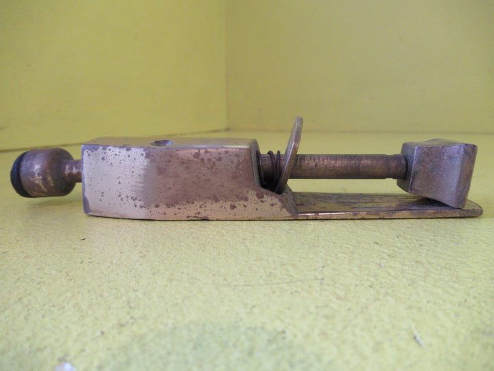 Vintage Brass Spring Loaded Door Stop  150L x 33W x33D
