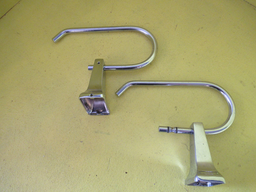 Chrome Toilet Roll Holder with Rectangle Mount.  57L x 32W x 75H, Roll 170L x 80H