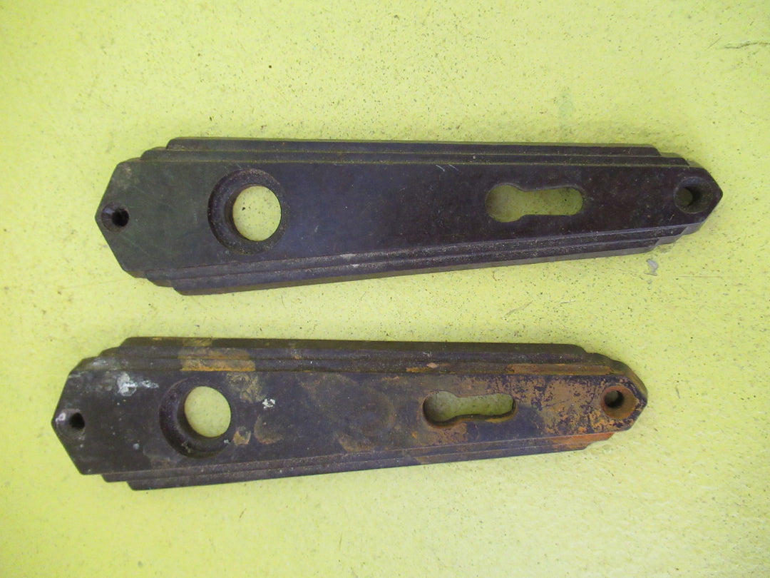 Brown Bakelite Stepped Angled Wedge Door Plates  140L x 35-20W