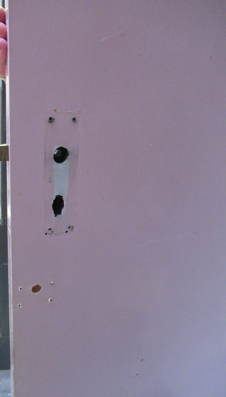 Hollow CoreHeart Rimu Veneer Painted Pink Door   1985H x 765W