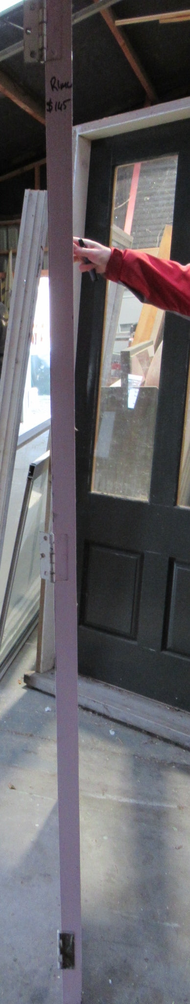 Hollow CoreHeart Rimu Veneer Painted Pink Door   1985H x 765W