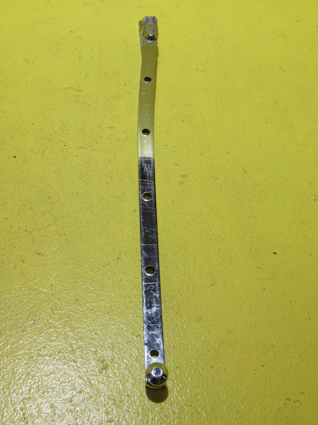 Chrome Casement Stay with Vortex Handle Rectangle end 2 holed   365L x 11W