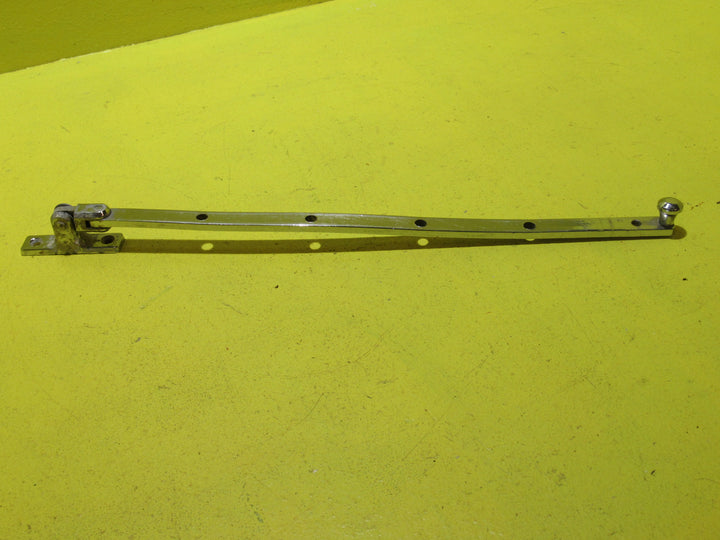 Chrome Casement Stay with Vortex Handle Rectangle end 2 holed   365L x 11W