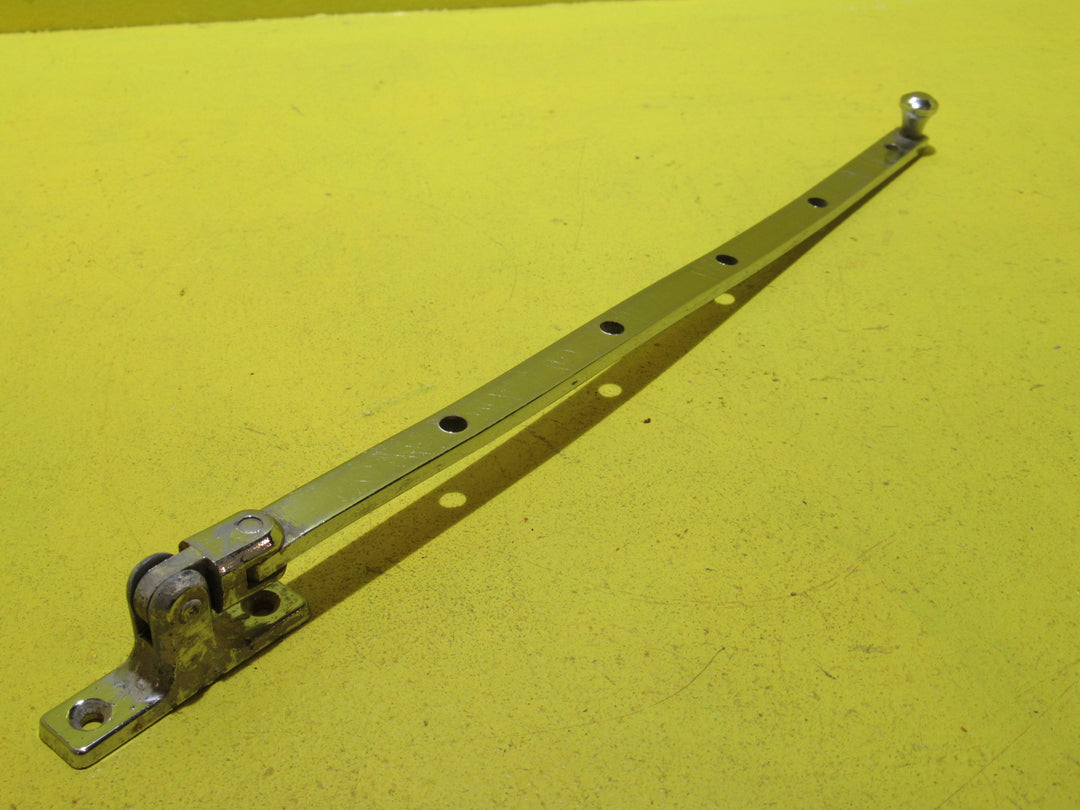 Chrome Casement Stay with Vortex Handle Rectangle end 2 holed   365L x 11W