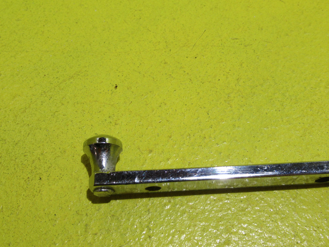 Chrome Casement Stay with Vortex Handle Rectangle end 2 holed   365L x 11W