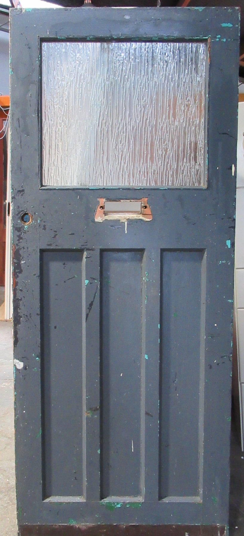 Craftsman Front Door with 1 Lite Glass Pane & 3 Lower Panels   2030H x 810W x 45D