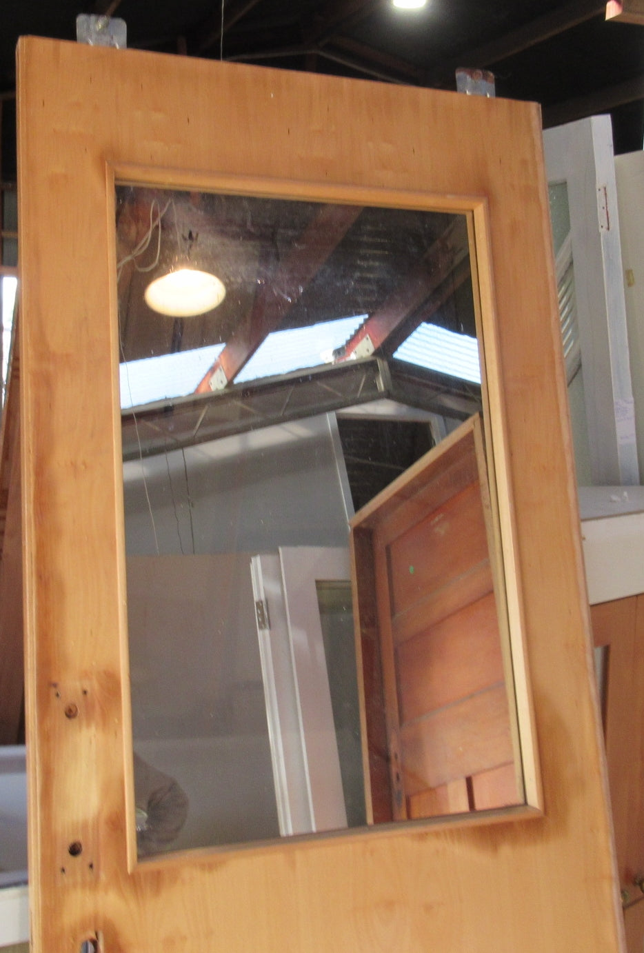 Hollow Core Sliding Commercial Door with Mirror Tint Window   1985H x 760W