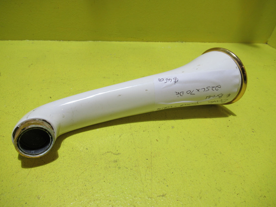 Bath Spout - White & Brass   225L x 70Dia