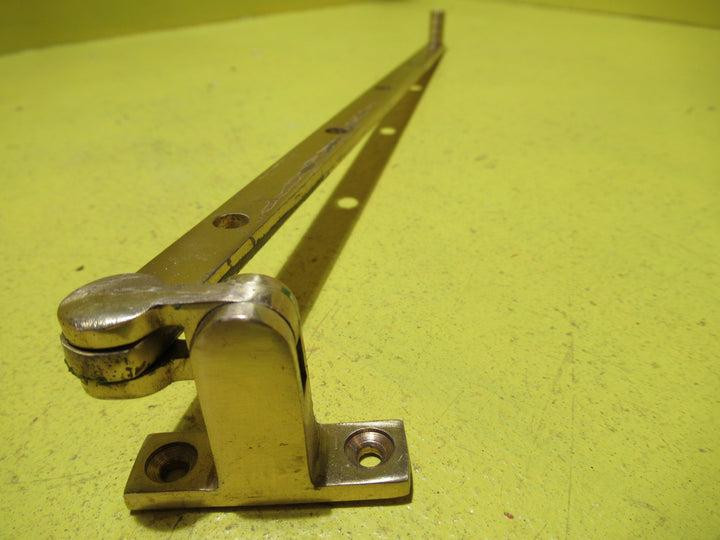 Casement Stay - Narrow Ribbed End with Rectangle Plate   380L x 10W