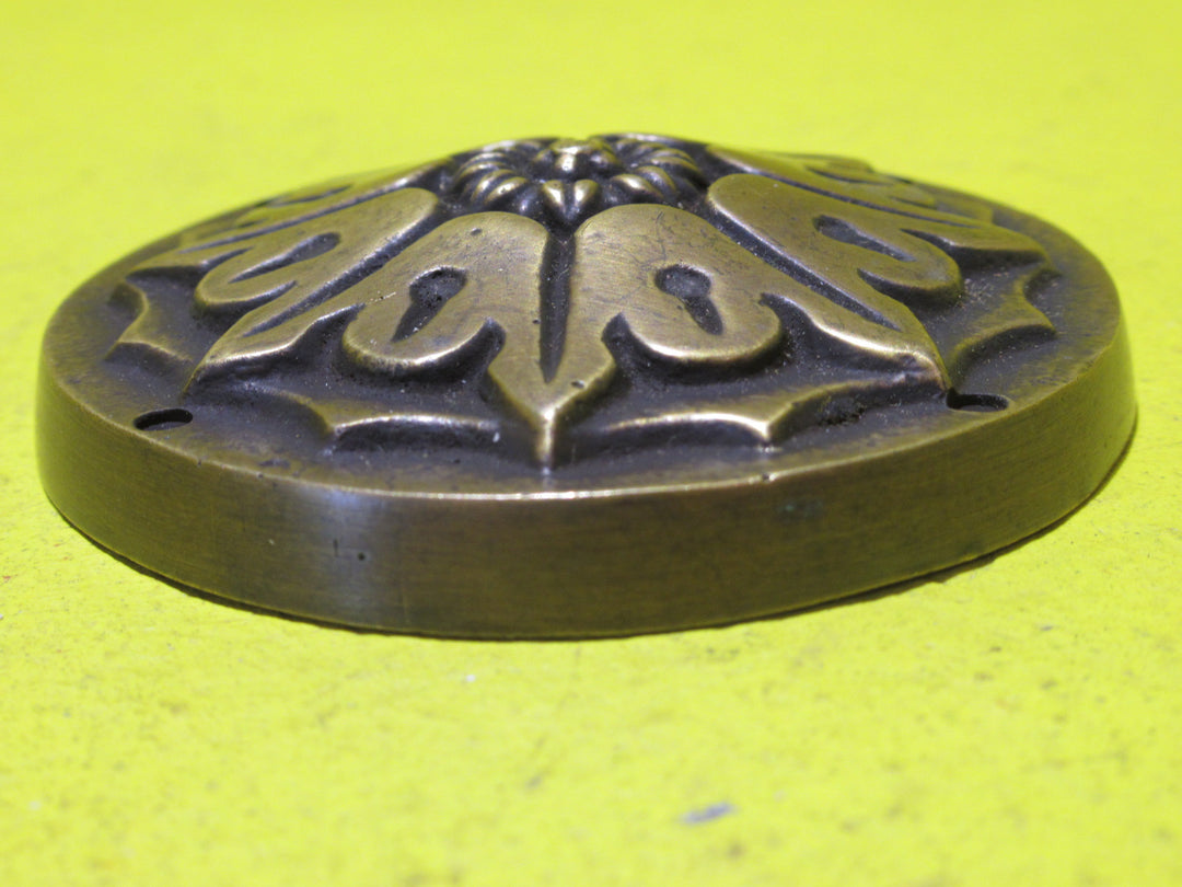 Brass Gothic Style Drawer Plaque's   70Dia x 15D