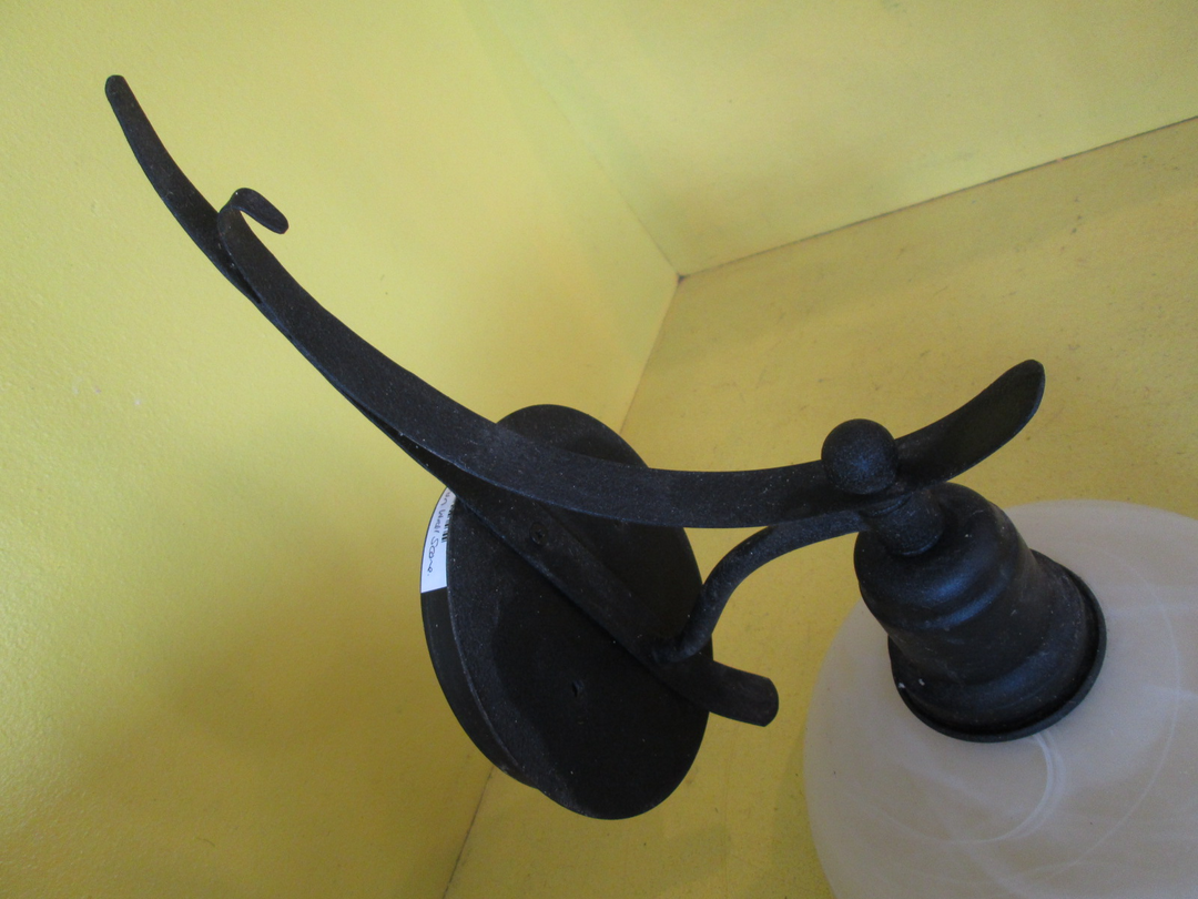 Nordic Iron With Swirly Half Circle Shade Wall Scone 355H x 230W