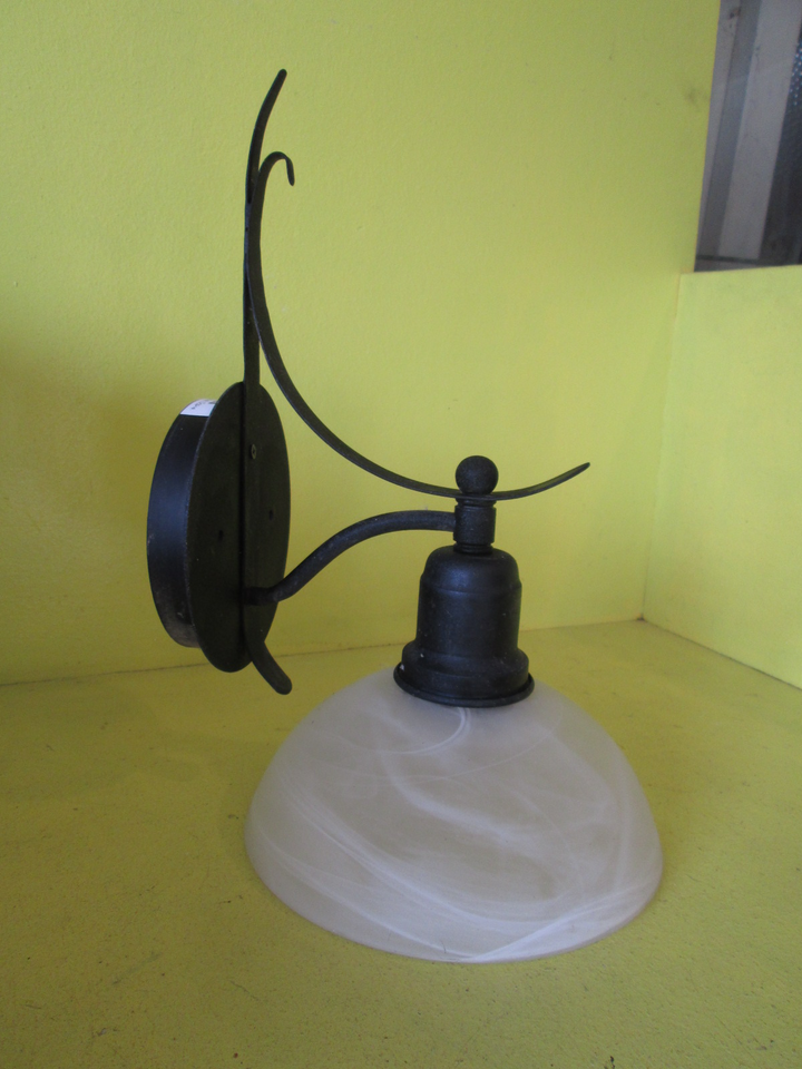 Nordic Iron With Swirly Half Circle Shade Wall Scone 355H x 230W