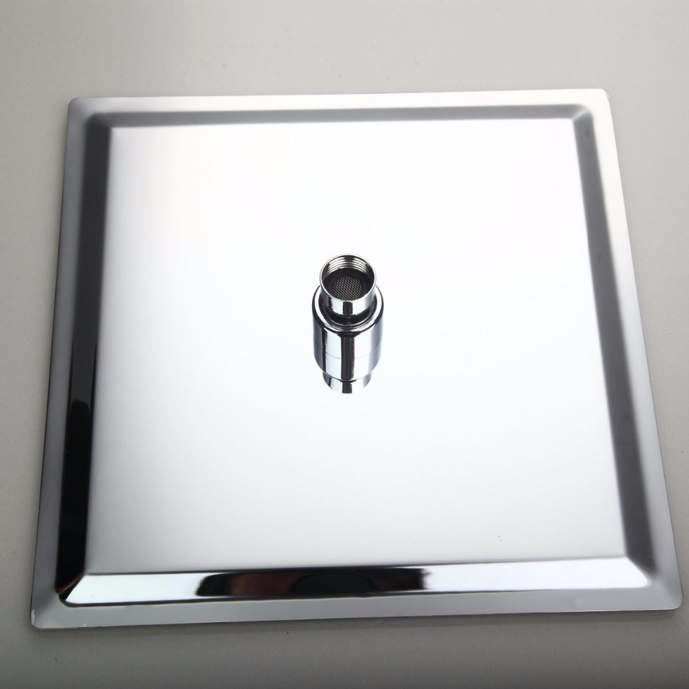 KEMAIDI  Shower Faucets Gooseneck Square Brass Wall Mount Shower Arm Ultrathin