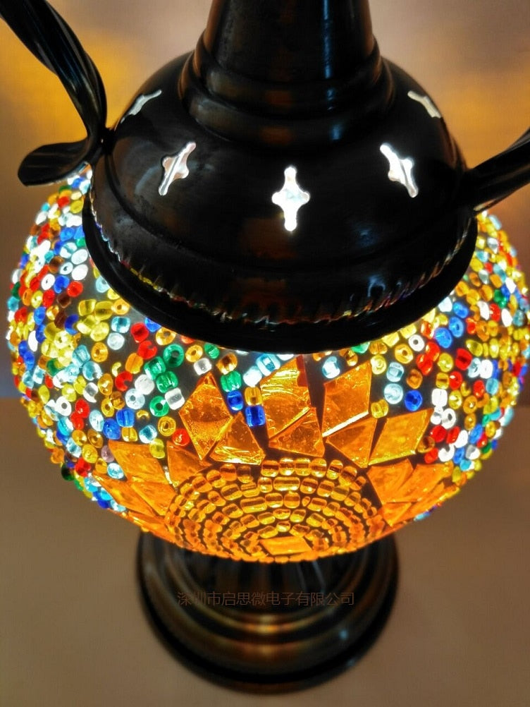 E14 Hand-inlaid glass Morocco/ Turkish Style mosaic Table Lamp