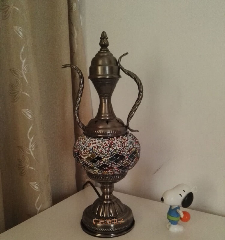 E14 Hand-inlaid glass Morocco/ Turkish Style mosaic Table Lamp