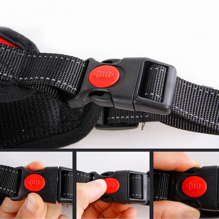 Dog Harness with Reflective Tape, Breathable Mesh and Leash