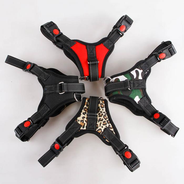 Dog Harness with Reflective Tape, Breathable Mesh and Leash