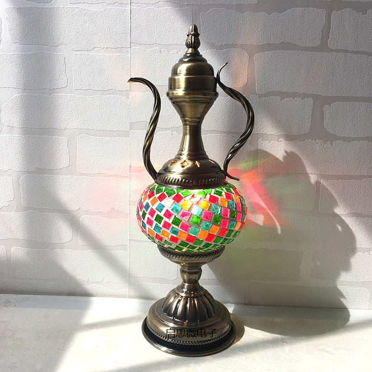 Handcrafted Turkish vintage art deco mosaic table Lamp vintage art deco