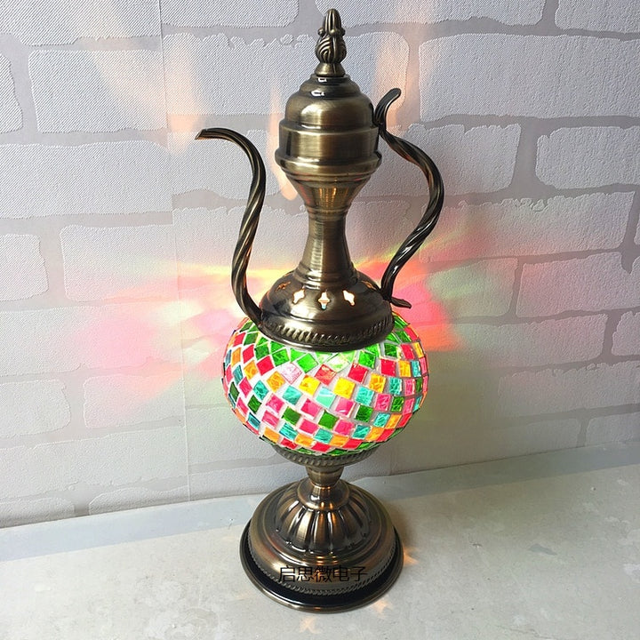 Handcrafted Turkish vintage art deco mosaic table Lamp vintage art deco