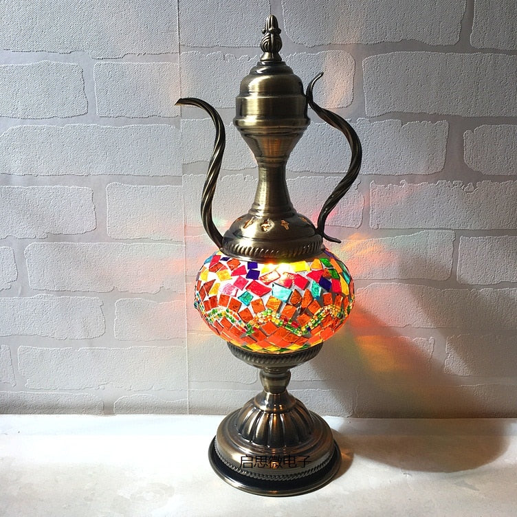 Handcrafted Turkish vintage art deco mosaic table Lamp vintage art deco