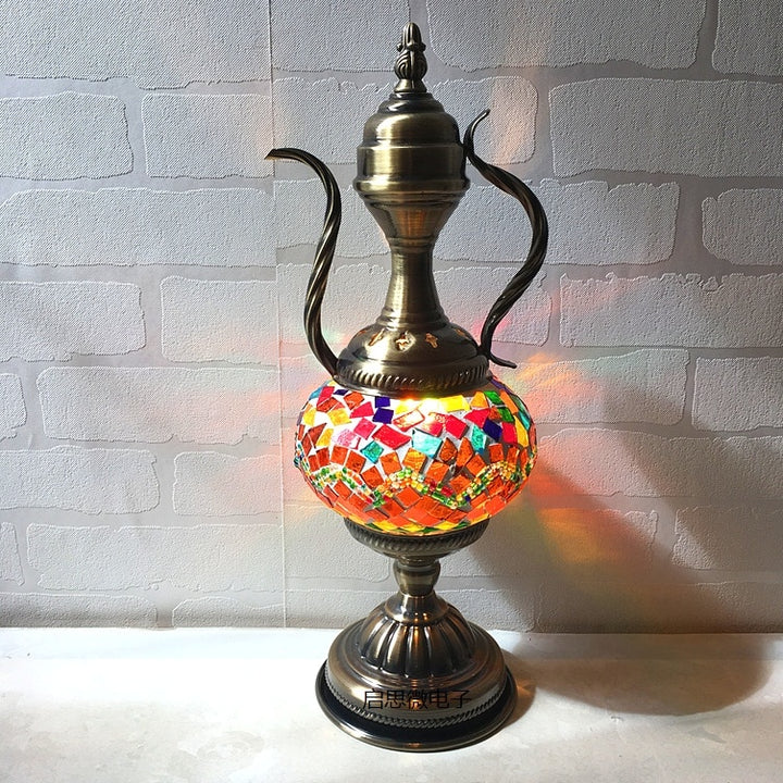 Handcrafted Turkish vintage art deco mosaic table Lamp vintage art deco