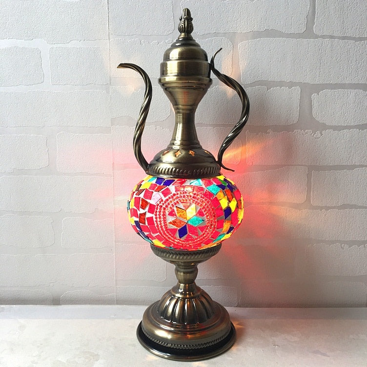 Handcrafted Turkish vintage art deco mosaic table Lamp vintage art deco