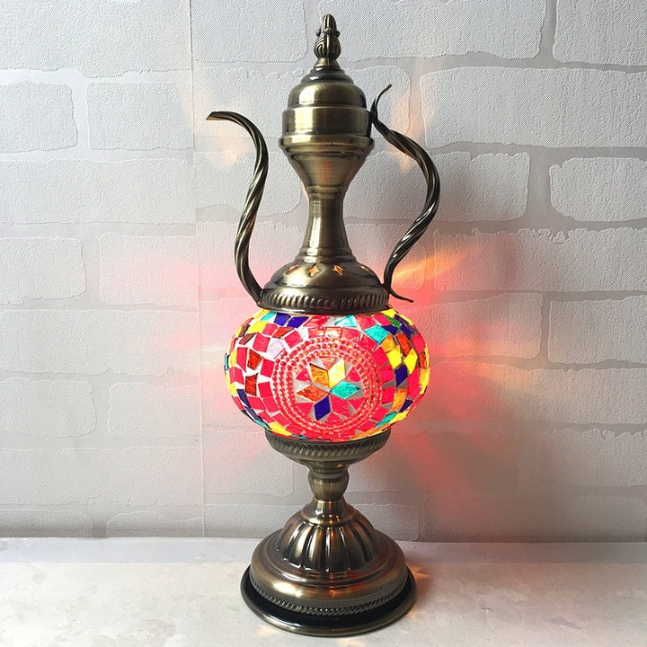 Handcrafted Turkish vintage art deco mosaic table Lamp vintage art deco