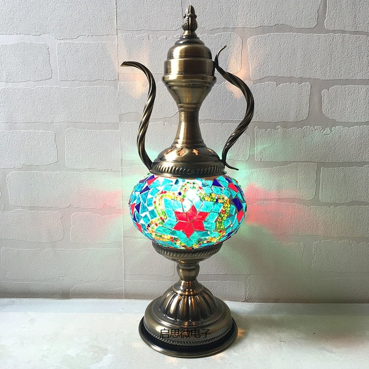 Handcrafted Turkish vintage art deco mosaic table Lamp vintage art deco