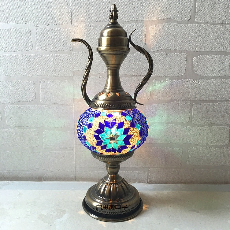 Handcrafted Turkish vintage art deco mosaic table Lamp vintage art deco