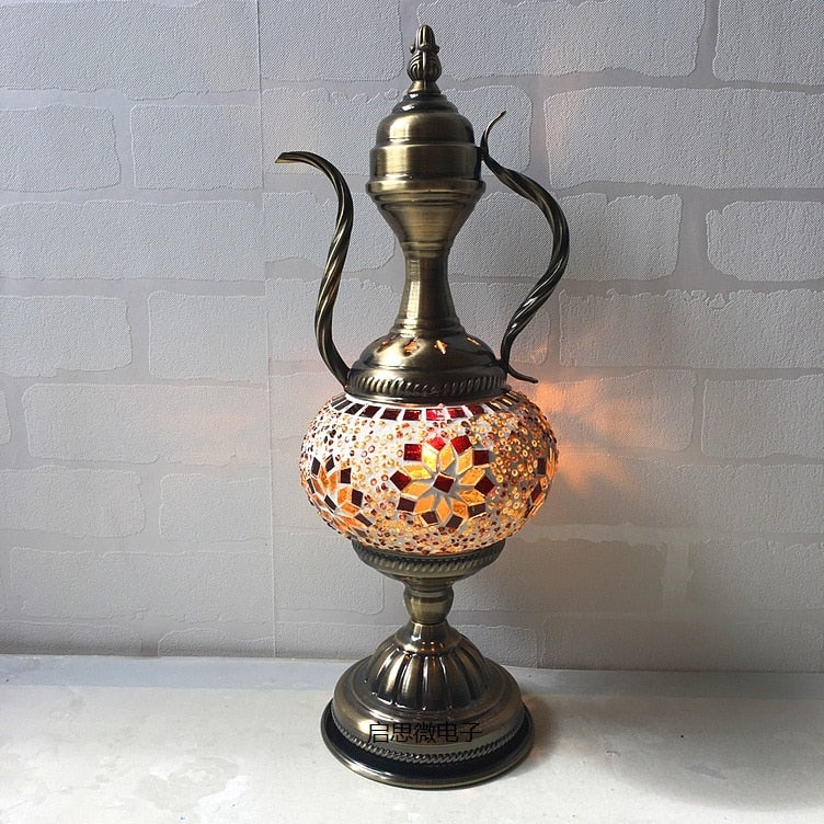 Handcrafted Turkish vintage art deco mosaic table Lamp vintage art deco