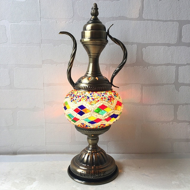 Handcrafted Turkish vintage art deco mosaic table Lamp vintage art deco