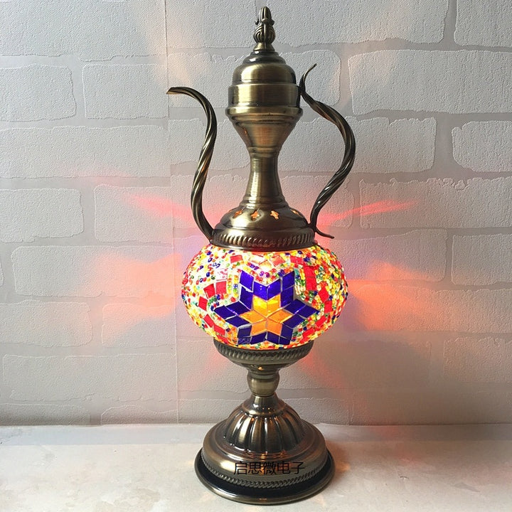 Handcrafted Turkish vintage art deco mosaic table Lamp vintage art deco